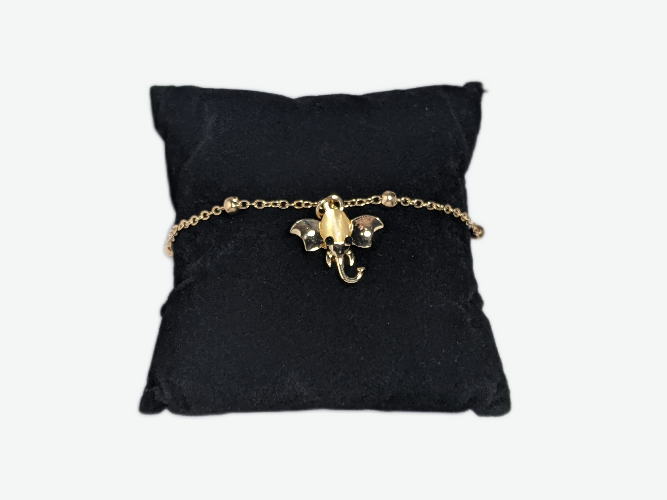 Gold Elephant Charm Chain Link Bracelet