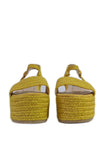 Mustard Platform Braided Espadrille Sandals