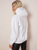 White My Bubble Teddy Bear Graphic Print Oversized Hoodie