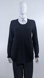 Black Ribbed Soft Touch Jumper with Shirt Collar