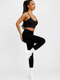 Black Super Stretchy Thick Ribbed Seamless High Waisted Gym Leggings