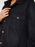 Black Button Shirt Jacket