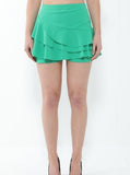 Green Frill Layered Skort