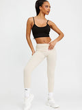 Stone High Waist Ribbed Seamless Gym Leggings