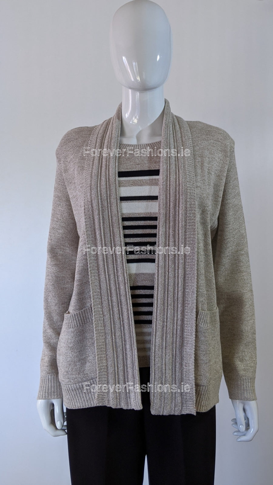 Beige Stripe Twinset Jumper