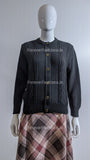 Black Button Up Design Cardigan