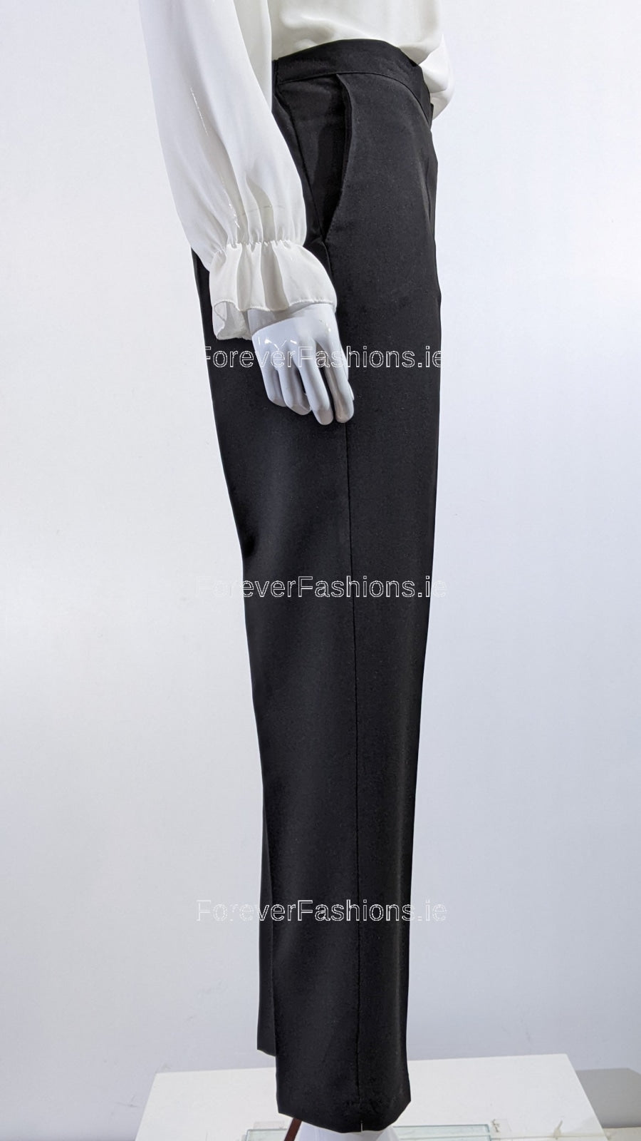 Black Slim Leg Comfortable Elasticated Trouser