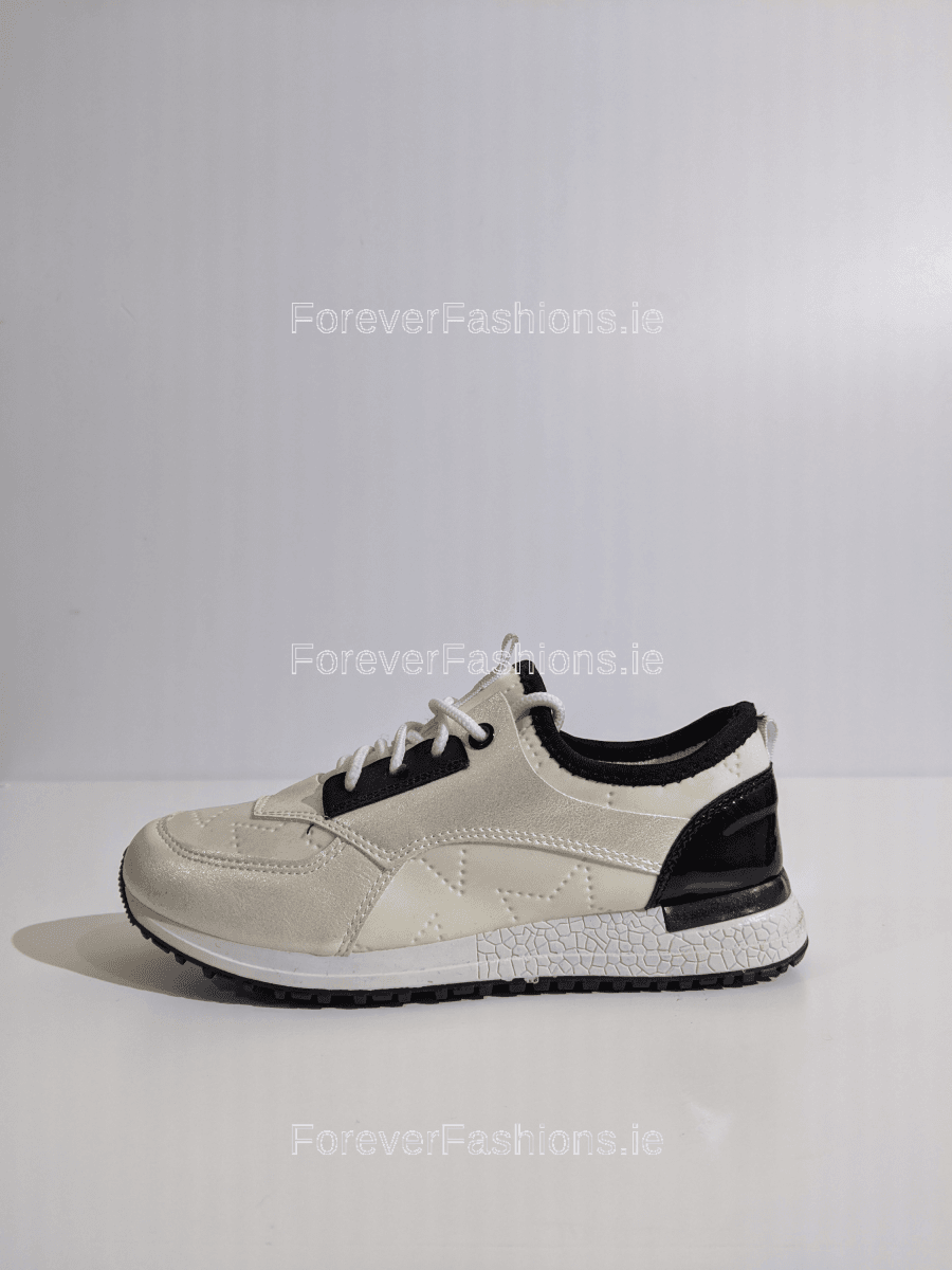 Black and best sale cream trainers