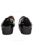 Black Patent Loafers Flat Shoes