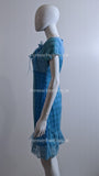 Blue Lace Detail Dress