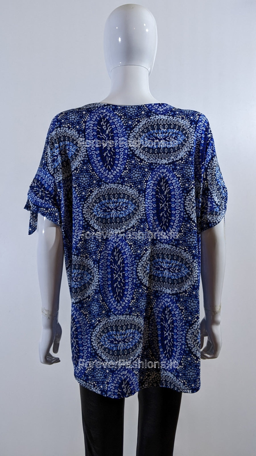 Blue Paisley Print Top