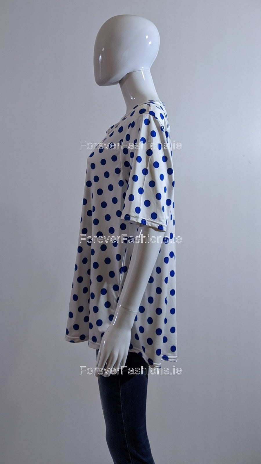 Blue Polka Dot Top