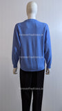 Blue Round Neck Diamond Design Jumper