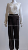 Brown Wooltouch Elasticated Trouser