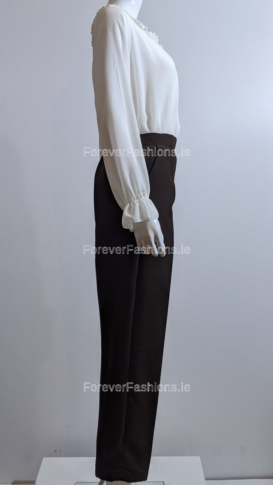 Brown Elasticated Trouser