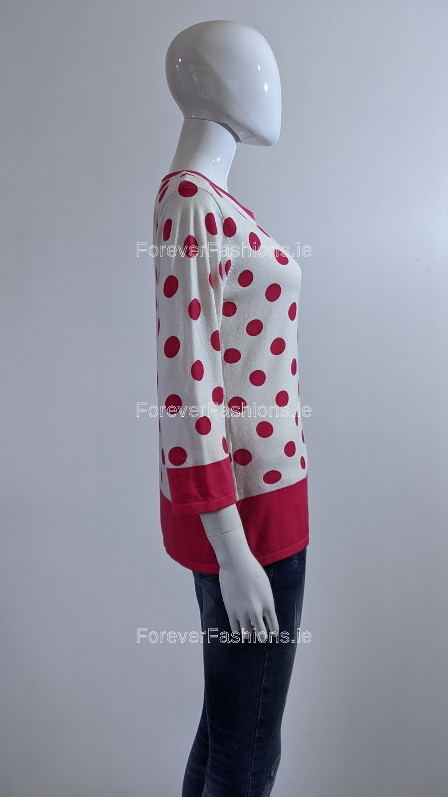 Cerise Pink Polka Dot Jumper