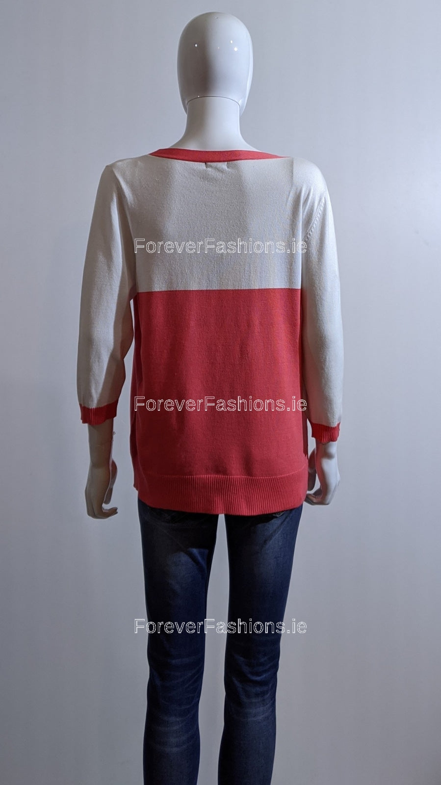 Coral Bow Round Neck Jumper