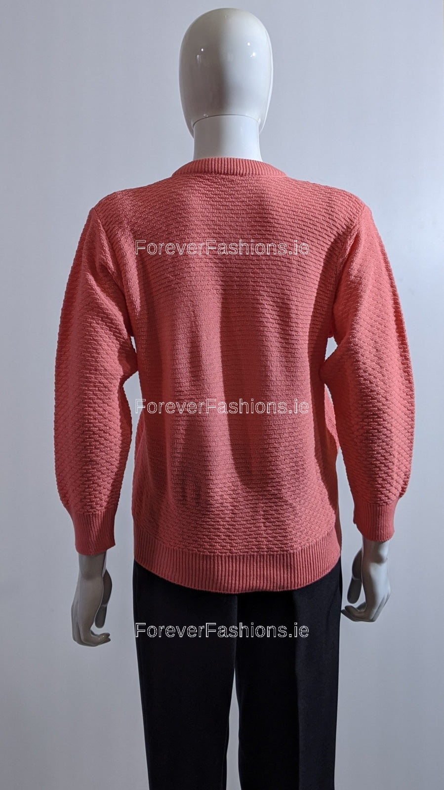 Coral Button Up Design Cardigan