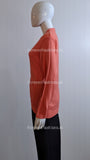 Coral V-Neck Two Pocket Cardigan