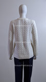 Cream Round Neck Cable Knit Jumper