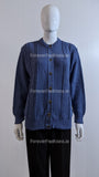 Denim Blue Button Up Design Cardigan