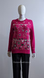 Fuchsia Floral Print Jumper