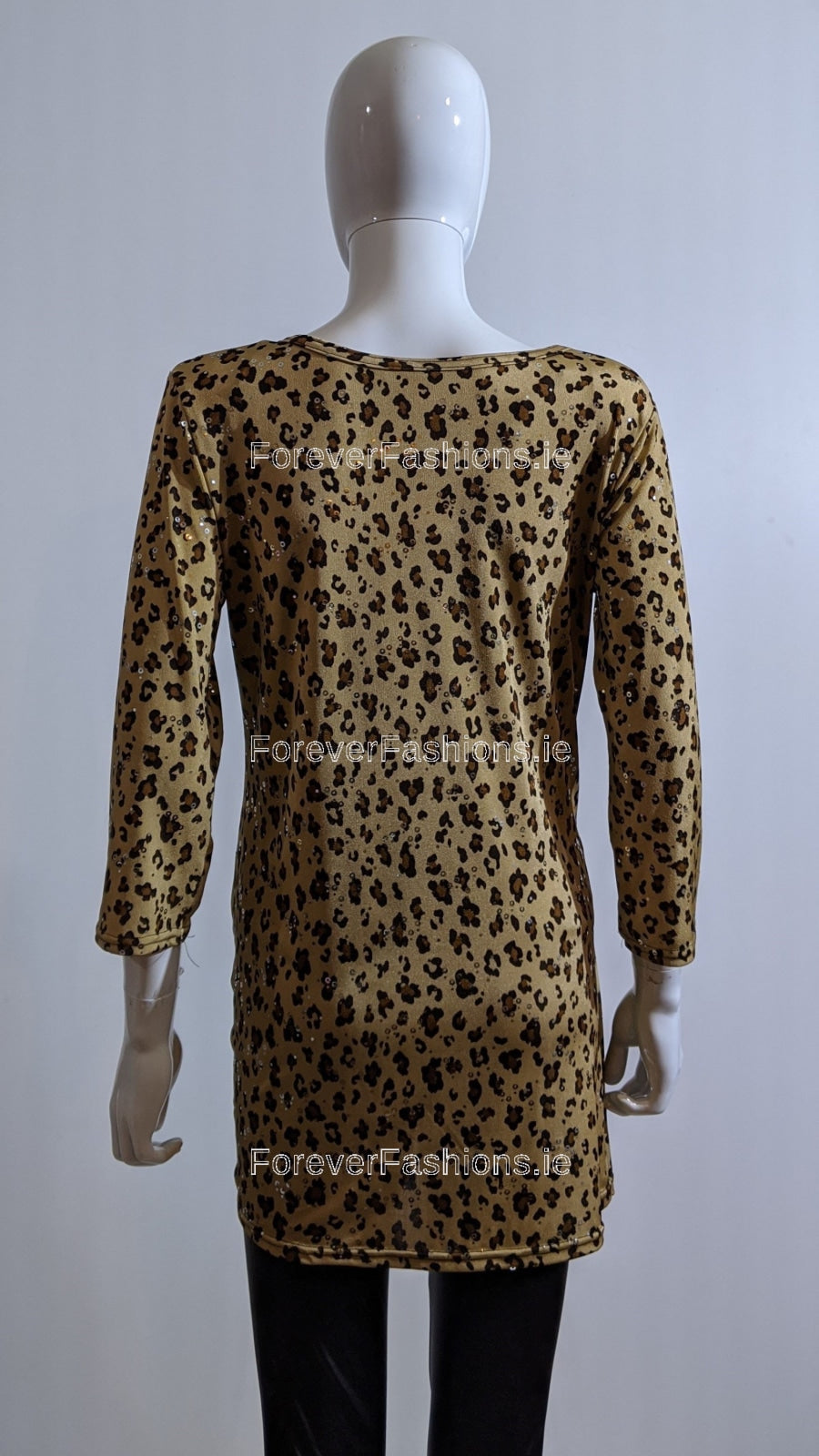 Leopard Print Sparkle Top