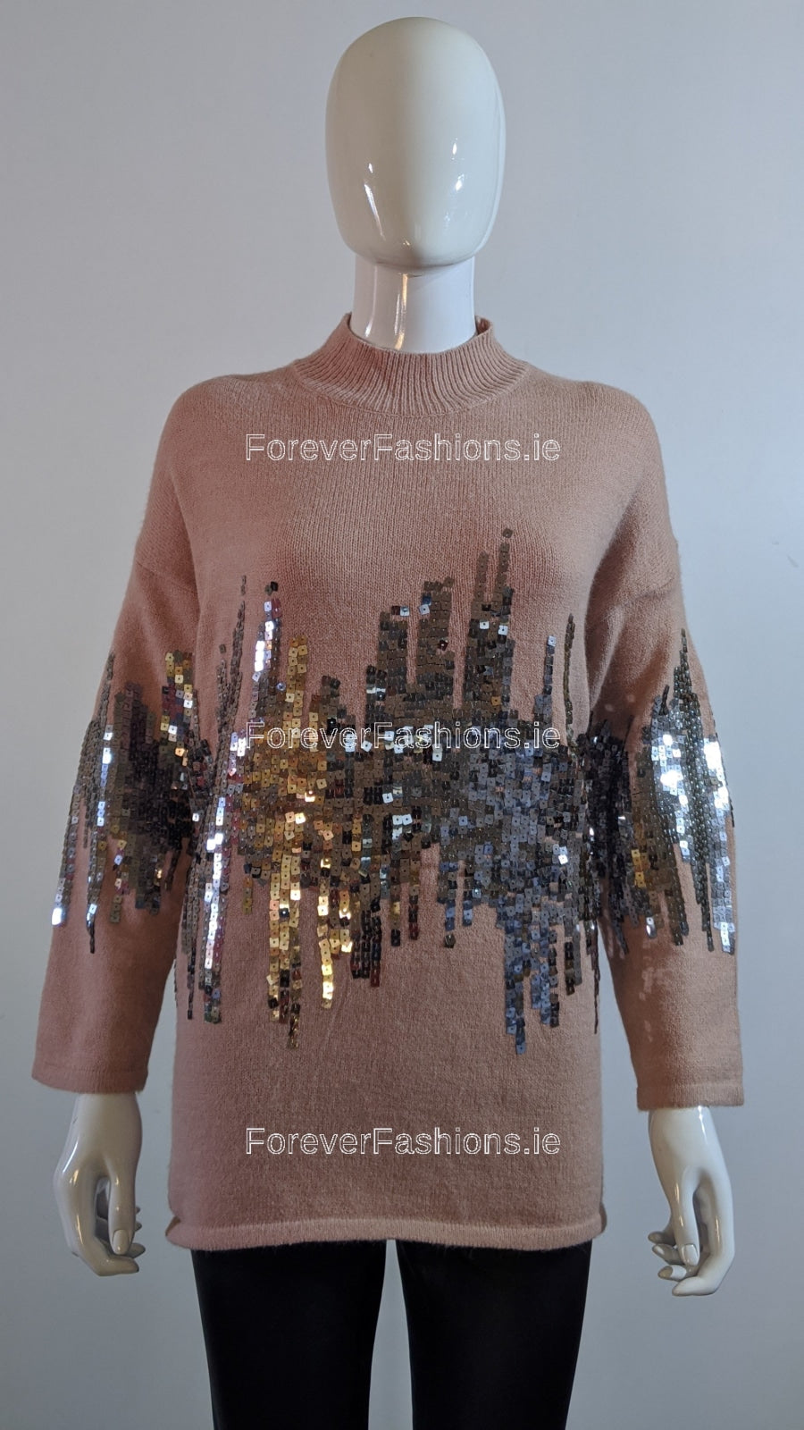 Rose gold sequin on sale jumper