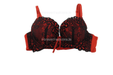 Red Lace Design Lingerie Set