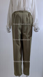 Sage Green Fully Elasticated Waist Straight Leg Trouser