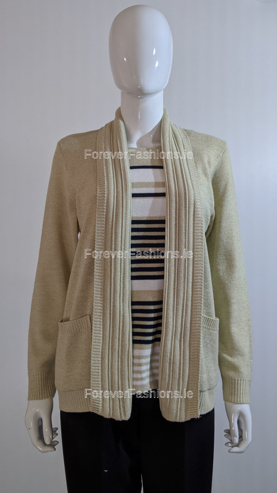 Stone Stripe Twinset Jumper