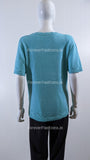 Teal Beaded Soft Touch Short Sleeve Jumper